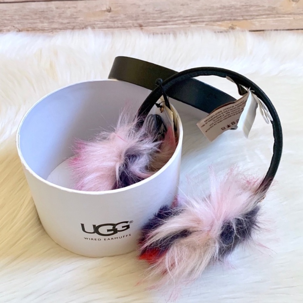 UGG Wired Faux Fur Patchwork Earmuffs - Picture 6 of 9